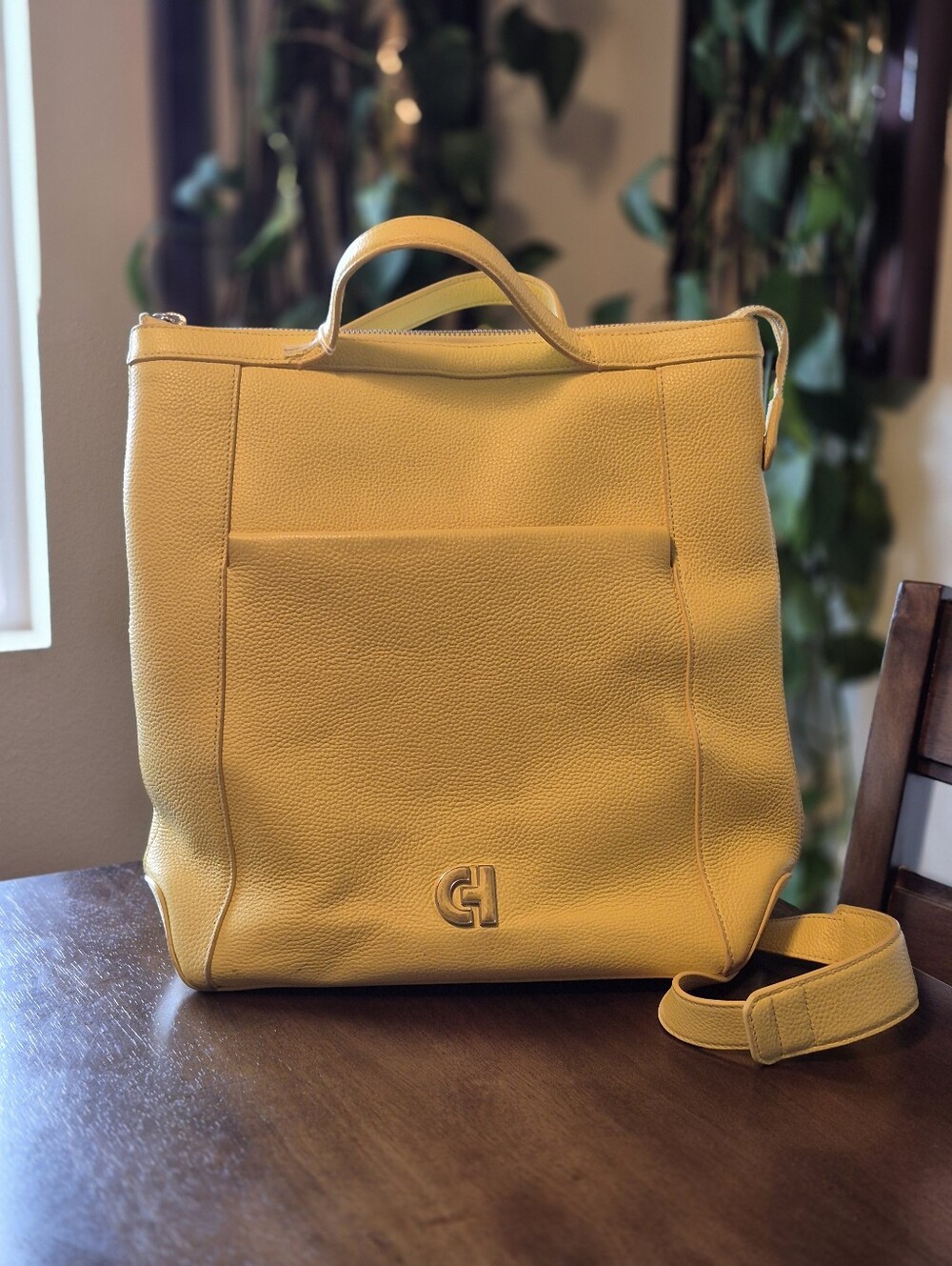 Cole Haan convertible bag yellow